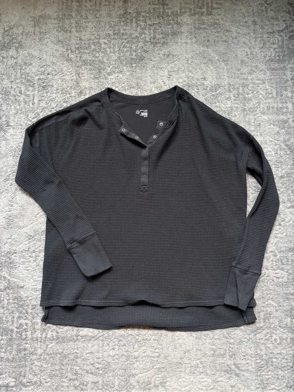 OFFLINE By Aerie Wow! Waffle Henley T-Shirt